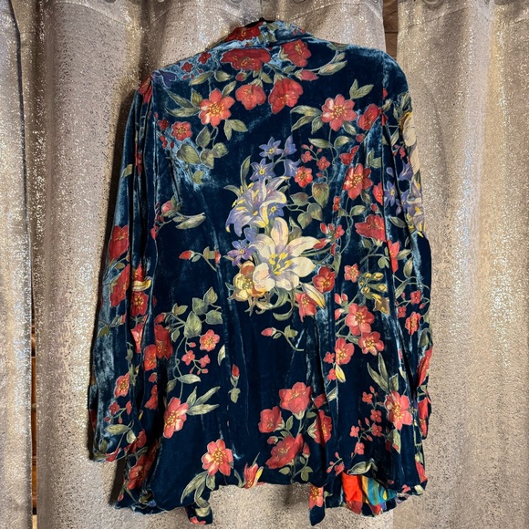 Johnny Was silk floral blazer jacket top - Picture 7 of 10